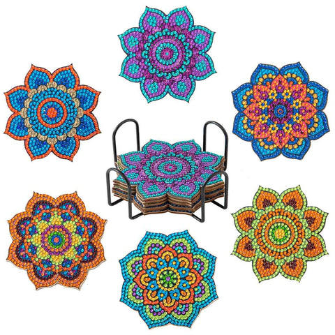 Mandalas 6-pack - Diamond Painting Coasters