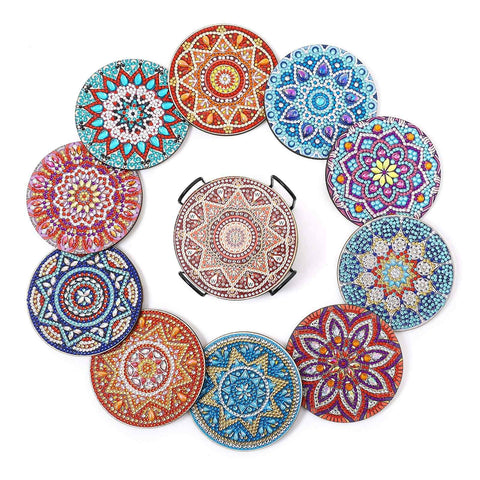 Mandalas 10-pack - Diamond Painting Coasters