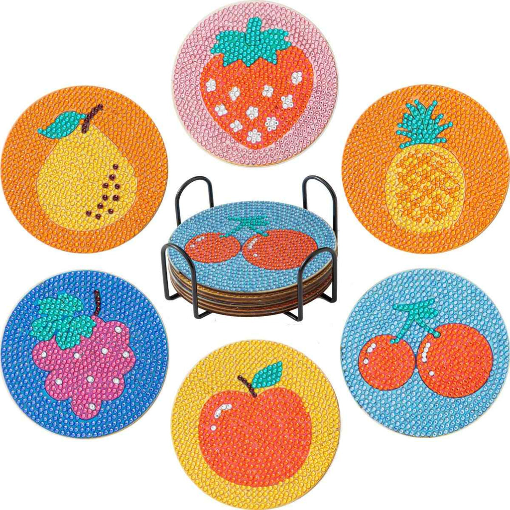 Fruits 6-pack - Diamond Painting Coasters