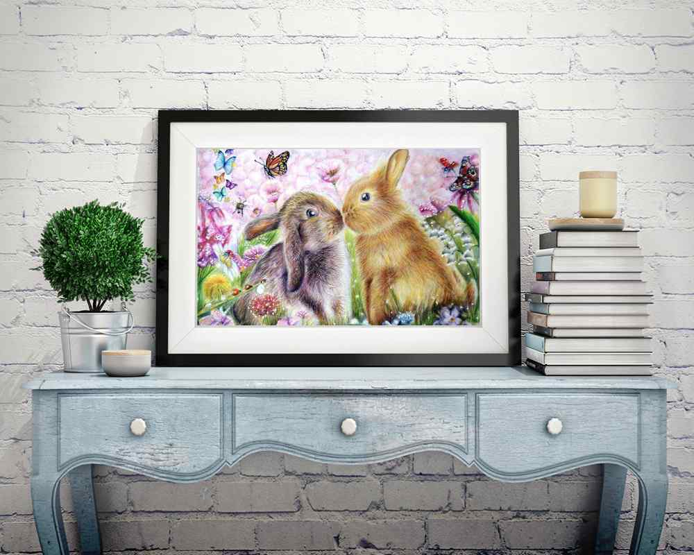 Rabbits Love - DIY Diamond Painting Kit