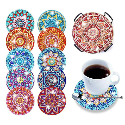 Mandalas 10-pack - Diamond Painting Coasters