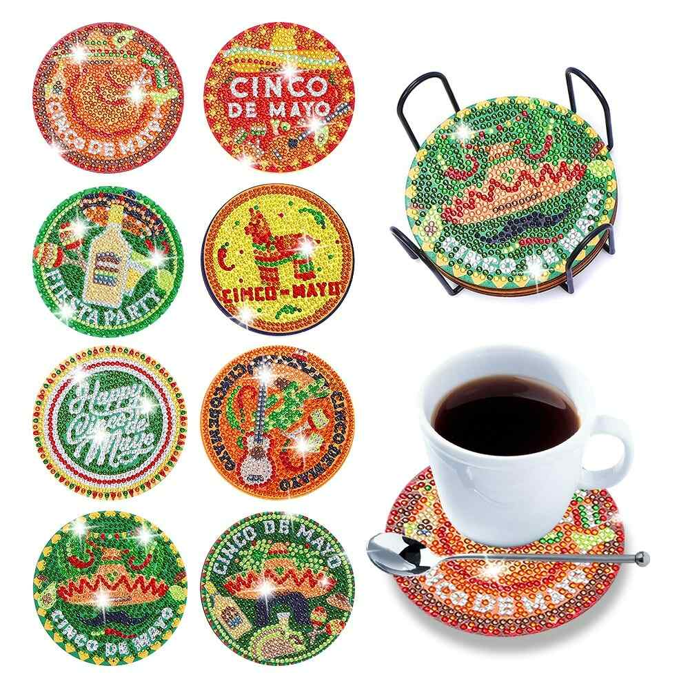 Mexico Party 8-pack - Diamond Painting Coasters