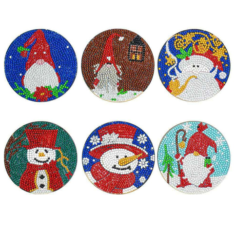 Christmas 6-pack - Diamond Painting Coasters