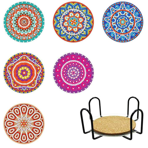 Mandalas 6-pack - Diamond Painting Coasters