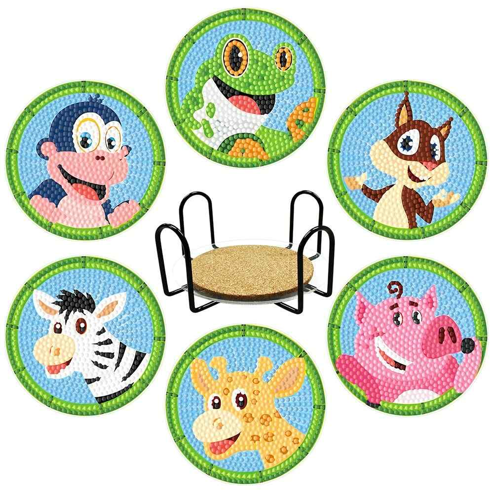 Animals 6-pack - Diamond Painting Coasters