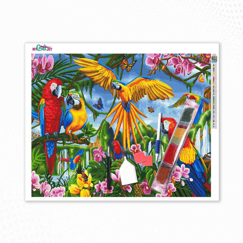 Tropical Birds - Artist Choice DIY Diamond Painting Kit