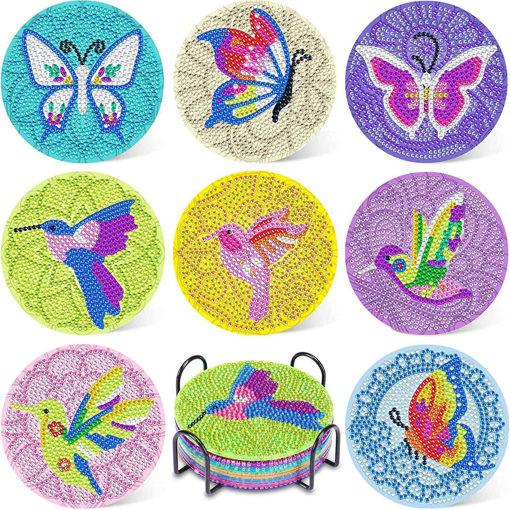 Butterfly 8-pack - Diamond Painting Coasters