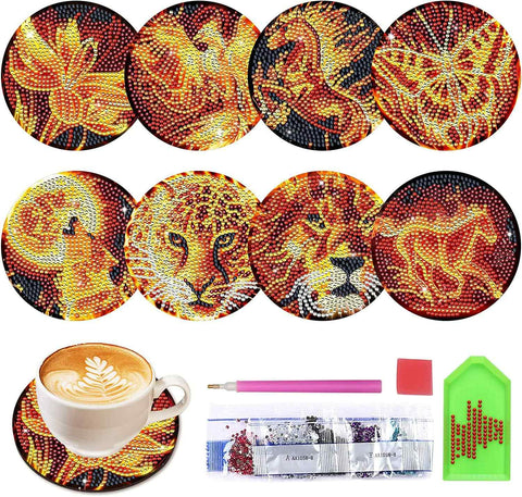 Animals 8-pack - Diamond Painting Coasters